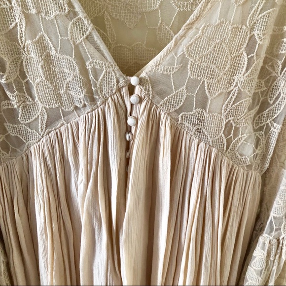 Free People Lace Dress - Bell Sleeves - Picture 10 of 12